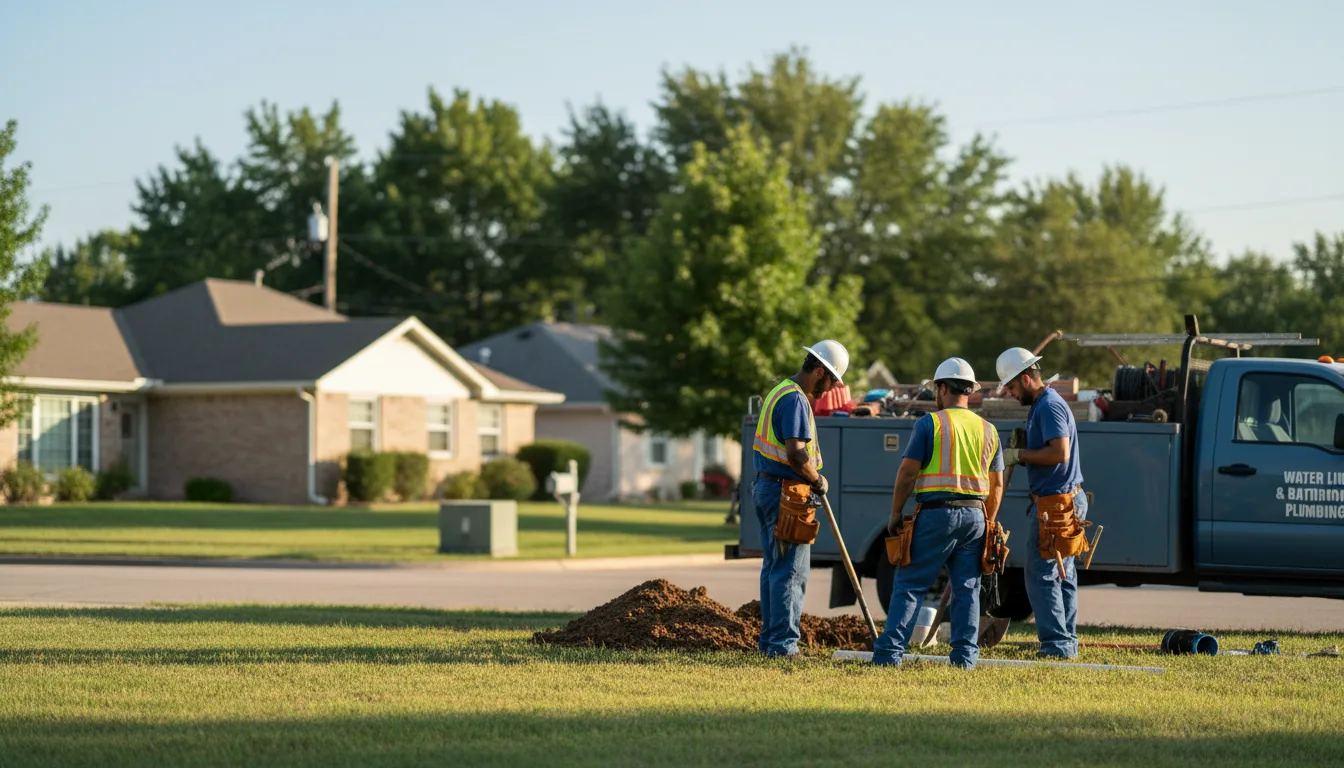 Residential water line and bathroom plumbing service in Taft, TN